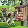 thumbnail image 5 of Wood Owl House, Waterproof Owl Nesting Box, Bird Houses for Outside with Mounting Screws, Wooden Opening Owl Box for Barn Owl, Screech Owl, Backyard Birding Supplies, 5 of 7