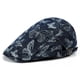 thumbnail image 1 of Gorra plana Gatsby Newsboy de mezclilla unisex con estampado de mariposas, 1 of 3