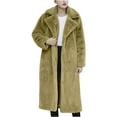 thumbnail image 2 of LOVZFMLL Jackets for Women's Button Pockets Bandage Solid Color Long Sleeve Loose Coat Medium Length Coat, 2 of 6
