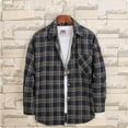 thumbnail image 2 of Men's Long - Sleeve Plaid Loose - Fit Shirt Jacket - Casual and Stylish, 2 of 3