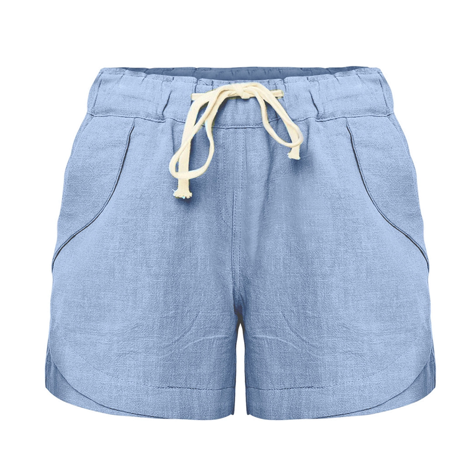 New Summer Fashion,POROPL Plus Size Pockets Elastic Waist Solid
