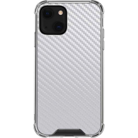 Skinit Textures White Carbon Fiber iPhone 13 Clear Case