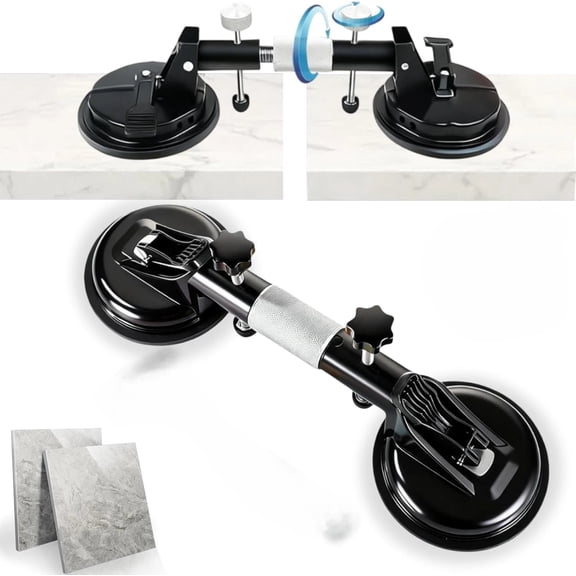 Zunife Pro Clamps, 2026 Pro Countertop Alignment Clamps, Granite Seam Setter Tool with Vacuum Suction Cups for Seam Joining & Leveling, Installation Tools for Granite Marble Stone Slabs (Black)