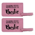 thumbnail image 1 of ThisWear Grandma Gifts for Women for Grandma Another Word for Bestie 2-pack Laser Engraved Leatherette Luggage Tags Pink, 1 of 4