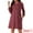 Wine Red, variant on DARING DIVA Casual Long Sleeve Tunic Top Dress S Wine Red