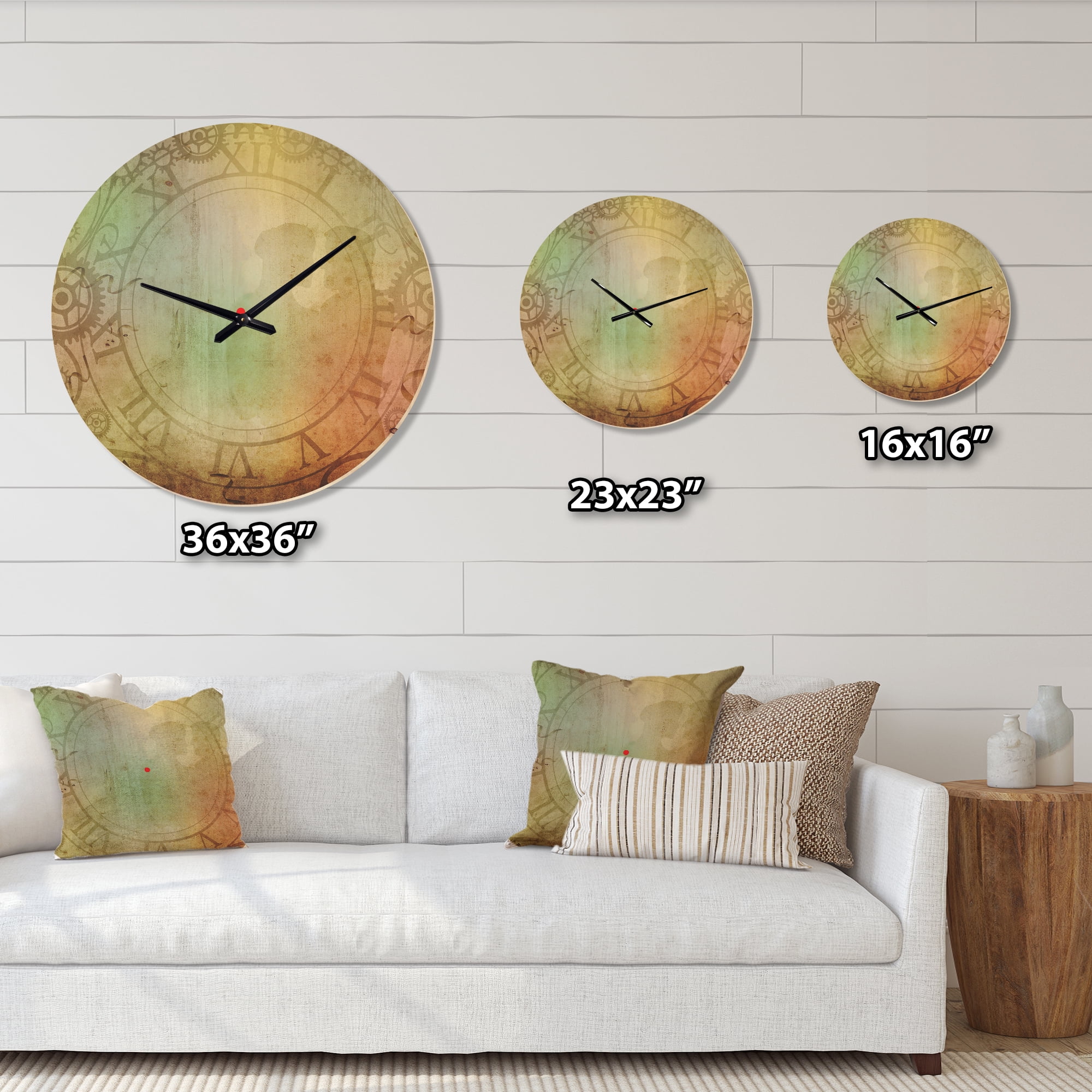 Designart 'Traditional Antique style ' Modern Wood Wall Clock