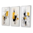 thumbnail image 3 of Designart "Purity of Form Grey Yellow Minimalism V" Abstract Collages Framed Wall Art Set Of 3 - Grey Minimalism Frame Canvas Set For Living Room Decor, 3 of 7