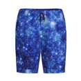 thumbnail image 6 of Daiia Blurred Star Snow Christmas Mens Woven Stretch Pajama Short,Short Pajama Pants-Large, 6 of 7