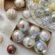 thumbnail image 2 of 6 piezas de 8 cm de bolas de Navidad para decoración, colgantes transparentes para árbol de Navidad, regalos para Año Nuevo 2024, esferas navideñas para el hogar, 2 of 5