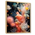 thumbnail image 2 of Designart "Submerged Vibrant Pink Coral" Coastal Coral Under Water Floater Framed Wall Art Living Room, 2 of 5