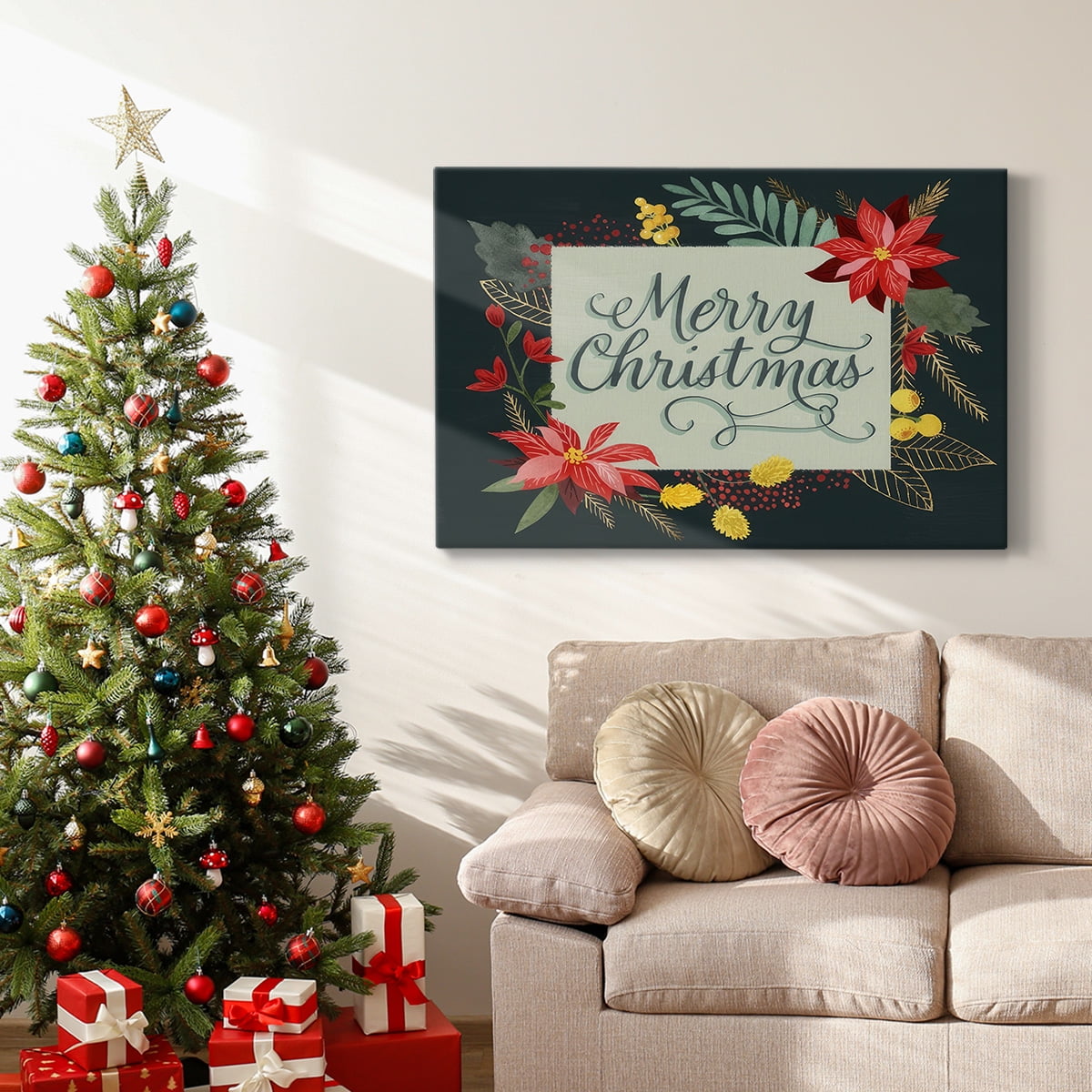 Bright Christmas Night I- Gallery Wrapped Canvas