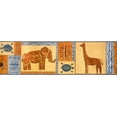 thumbnail image 5 of Global Spirit Animals Peel & Stick Wallpaper Border Removable Safari Animals Wall Decor, 15 ft. x 5 in., 5 of 5