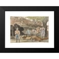 thumbnail image 2 of Abraham-Louis-Rodolphe Ducros 18x14 Black Modern Framed Museum Art Print Titled - Delay at the Grotte Delle Capre on the Border at Nemorosa and Fredda (1778), 2 of 5