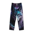 thumbnail image 2 of Vsdgher Purple Sky Wolf Print Mens Pajama Pants Sleep & Lounge Pants, PJ Bottoms With elastic waistb and Pockets, 2 of 5