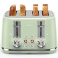 thumbnail image 1 of LONGDEEM 4 Slice Toaster, 6 Browning Options, Wide Slots, High Lift Lever, Dual Controls, Green, 1 of 8