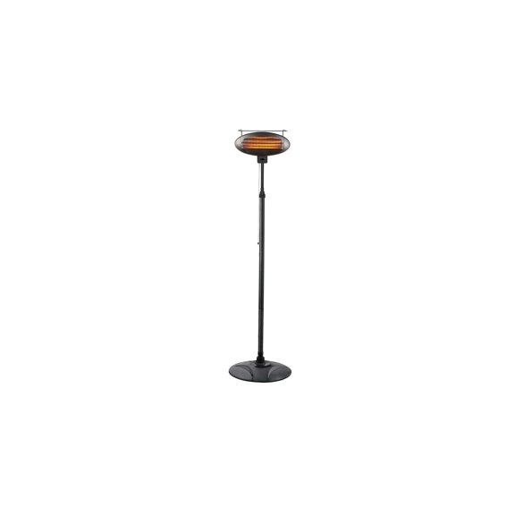 HomeStock Patio Electric Heater Steel and Aluminum, 1500W Heat Output, Anti-Tilt Switch, Adjustable Height, Three Heat Settings, Indoor/Outdoor Use