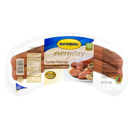 Butterball Everyday Turkey Sausage Hardwood Smoked, 13.0 ...