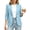 Blue, variant on Blazers for Women Business Casual Lapel Open Front Long Sleeve Solid Color Suit Work Jacket Button Blazer with Pockets