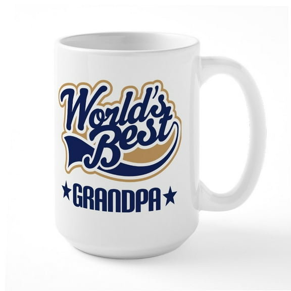 CafePress - Wb Grandpa Mugs - 15 oz Ceramic Large White Novelty Mug