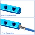 thumbnail image 4 of Uxcell Air Manifold, 2 Way 5 Port PT 1/4"  Air Hose Inline Manifold Block Splitter, Blue 5 Pcs, 4 of 6