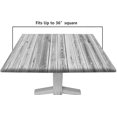 thumbnail image 6 of Square Fitted Grey Wood Grain Tablecloths, Wooden Board Panel Background Wipe Clean Elastic Edged Cover, for Summer Outdoor Picnic Camping and Indoor Kitchen Dining Party Decor, Fits to 34x34 In Table, 6 of 6