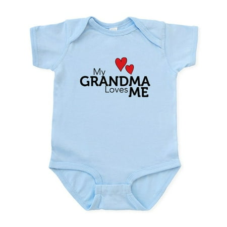 

CafePress - My Grandma Loves Me Infant Bodysuit - Baby Light Bodysuit Size Newborn - 24 Months