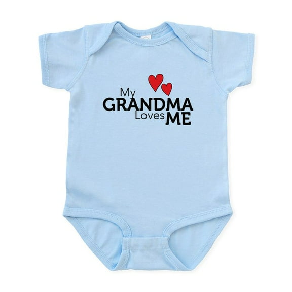 CafePress - My Grandma Loves Me Infant Bodysuit - Baby Light Bodysuit, Size Newborn - 24 Months