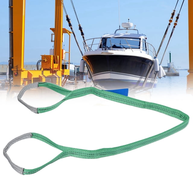 Polyester Lifting Sling, Crane Accessories Thickened Web Slings High Strength 2T Load For Power Engineering For Port Transportation