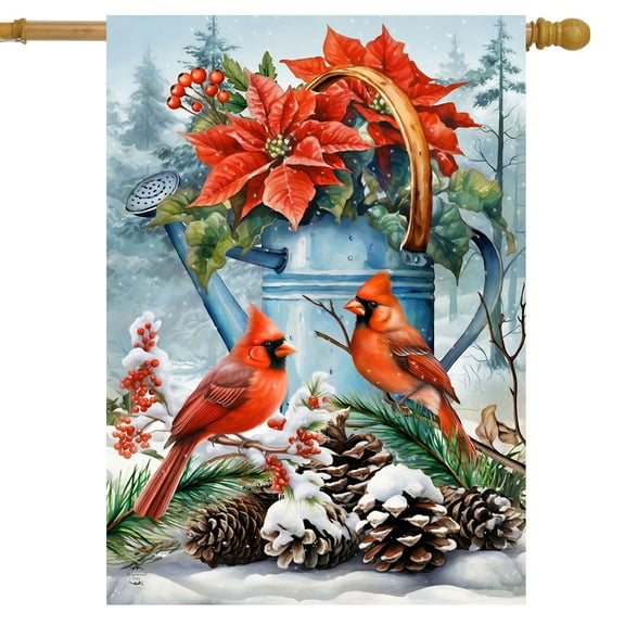 Briarwood Lane Winter Watering Can House Flag
