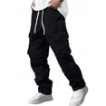 thumbnail image 2 of Men's Casual Cargo Joggers with Elastic Drawstring Waist and Multiple Utility Pockets for Everyday Comfort and Versatile Wear, 2 of 6