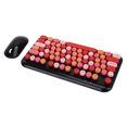 thumbnail image 1 of USB Keyboard Mouse, Keyboard Mouse Set Retro Style Ergonomic Design Clear Keycap Font  For Computer Red Black, 1 of 8