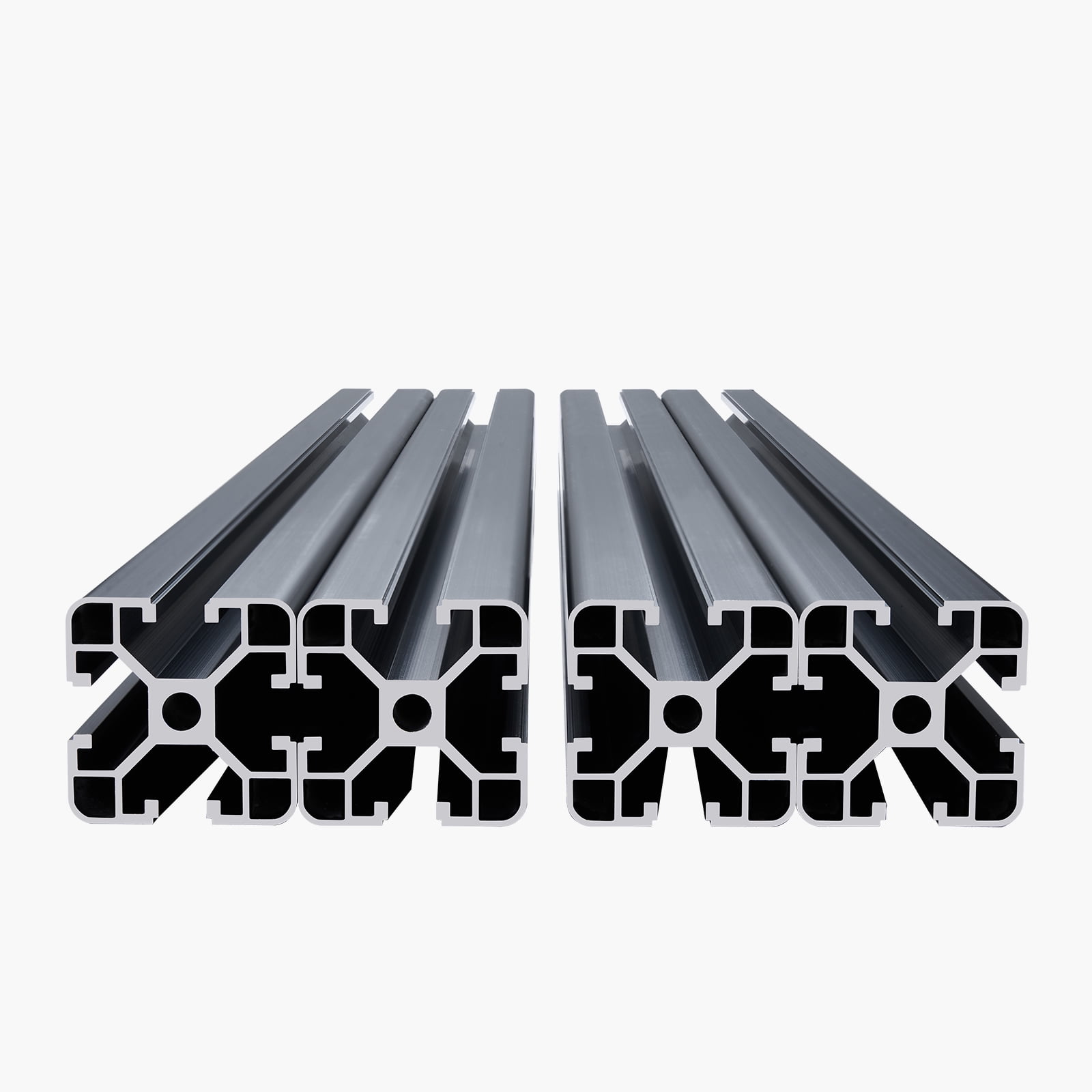 4-Pack 4040 Aluminum T-Slot Extrusions - 48" Black Anodized Rails For 3D Printers & CNC