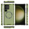 thumbnail image 4 of 2-in-1 Magnetic Case for Samsung Galaxy S23 Ultra, [Anti-fall] [Compatible with MagSafe] Shockproof Translucent Honeycomb Pattern Back Ultra Slim Protective Case for Samsung Galaxy S23 Ultra,Green, 4 of 11