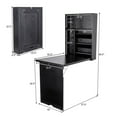 thumbnail image 3 of Giantex Wall Mounted Desk, Floating Desk, Folding Wooden Convertible Writing Desk w/Storage Area for Space Saving, Black, 3 of 6