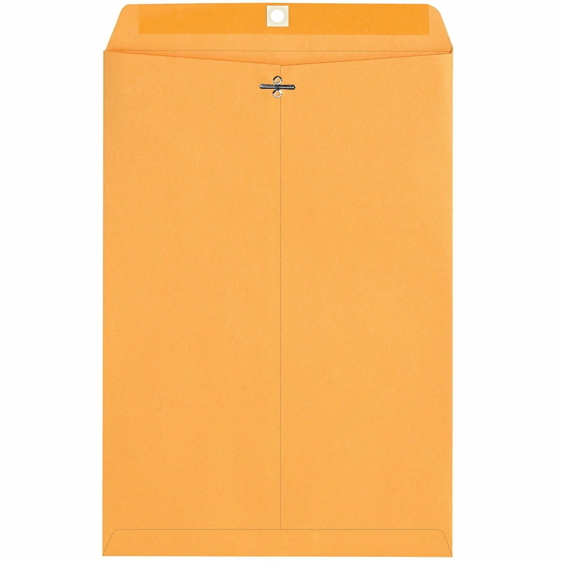 Quality Park Clasp Envelope, 10 x 15, 32lb, Brown Kraft, 100/Box -QUA37798