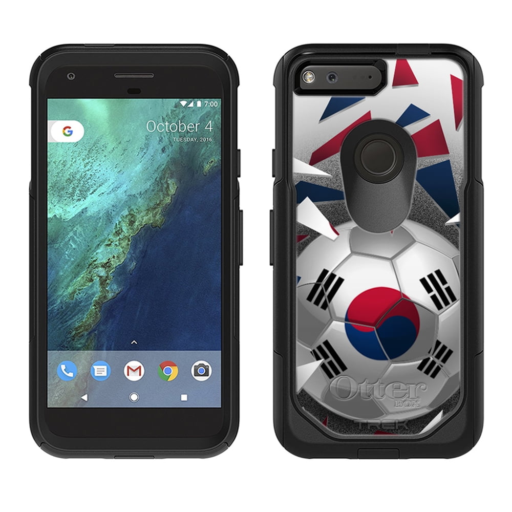 Skin Decal for Otterbox Commuter Google Pixel Case Soccer Ball Korea Flag by Trek Media Group