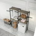 thumbnail image 4 of 5-Tier Wood Over The Washer and Dryer Storage Shelf,Laundry Room Organization Space Saving Laundry Drying Clothes Racks,Adjustable Height Bathroom Shelf,for Home, Laundry Room, 4 of 7