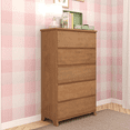 thumbnail image 2 of Max & Lily Dresser, 5 Storage Drawers Farmhouse Solid Wood Bedroom Dressers, Pecan Dip, 2 of 9