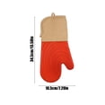 thumbnail image 2 of dajkiuy Silicone Cooking Gloves, Grilling Gloves, Heat Resistant Gloves BBQ Kitchen Silicone Oven Mitts, Long Waterproof Non-Slip Potholder for Barbecue, Cooking, Baking (1Pcs,Orange), 2 of 6
