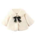thumbnail image 2 of JIAYUE Girls Jacket Cloaks Solid Color Long Sleeve Collared Pull-On Poncho For Children Warm Coats, 2 of 3