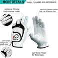 thumbnail image 2 of FINGER TEN Golf Gloves Men Right Left Handed Golfer Men’s Golf Glove Left Right Hand Value 1 Pack, All Weather Leather Grip Small Medium ML Large XL Size, 2 of 6