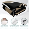 thumbnail image 4 of Twin XL Quilt Set 68''x98'', Black Brown Lightweight Bedspread Coverlet Set with 2 Pillow Shams, White Circle Modern Minimalist Geometric Breathable All Season Quilt Bedding for Dorm/Guest Room, 4 of 9