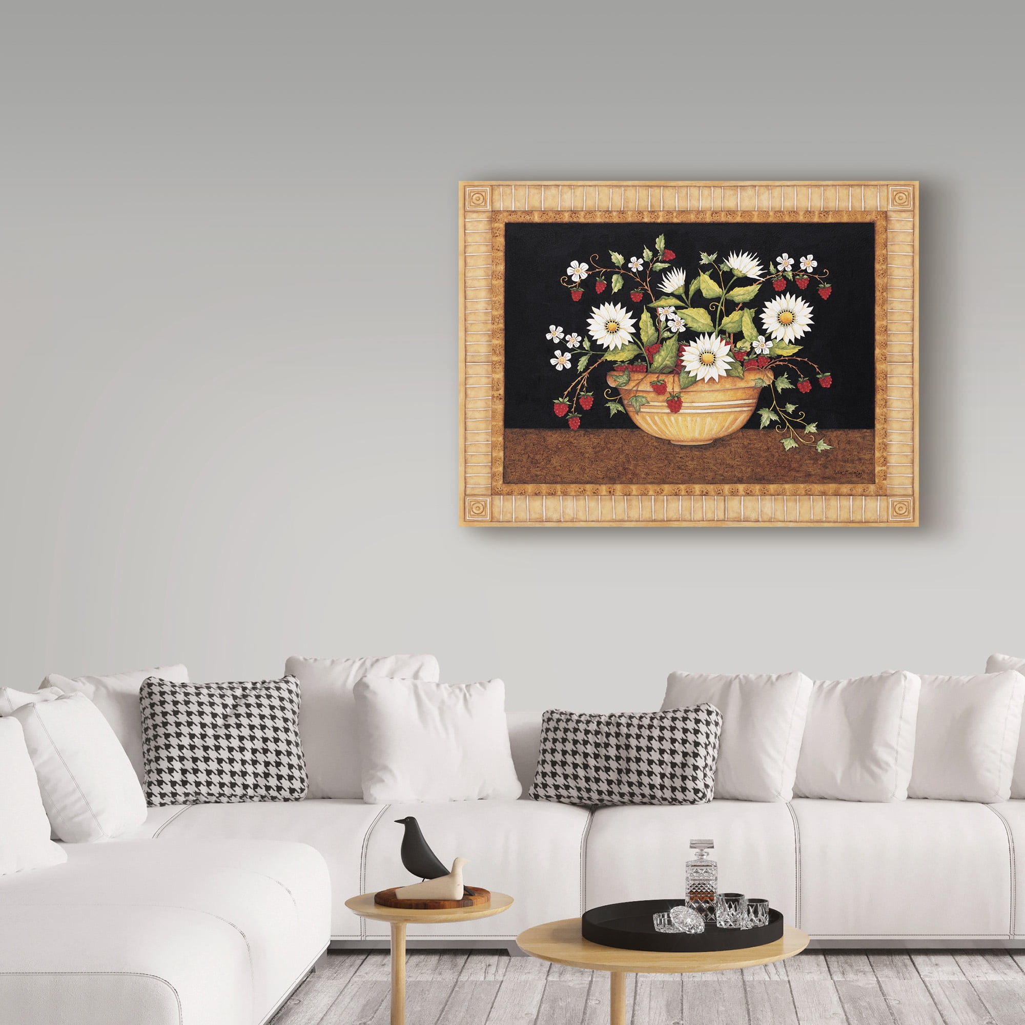 Trademark Fine Art 'Raspberries' Canvas Art by Robin Betterley