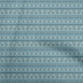 thumbnail image 1 of oneOone Polyester Spandex Teal Blue Fabric Geometric Sewing Craft Projects Fabric Prints By Yard 56 Inch Wide, 1 of 4