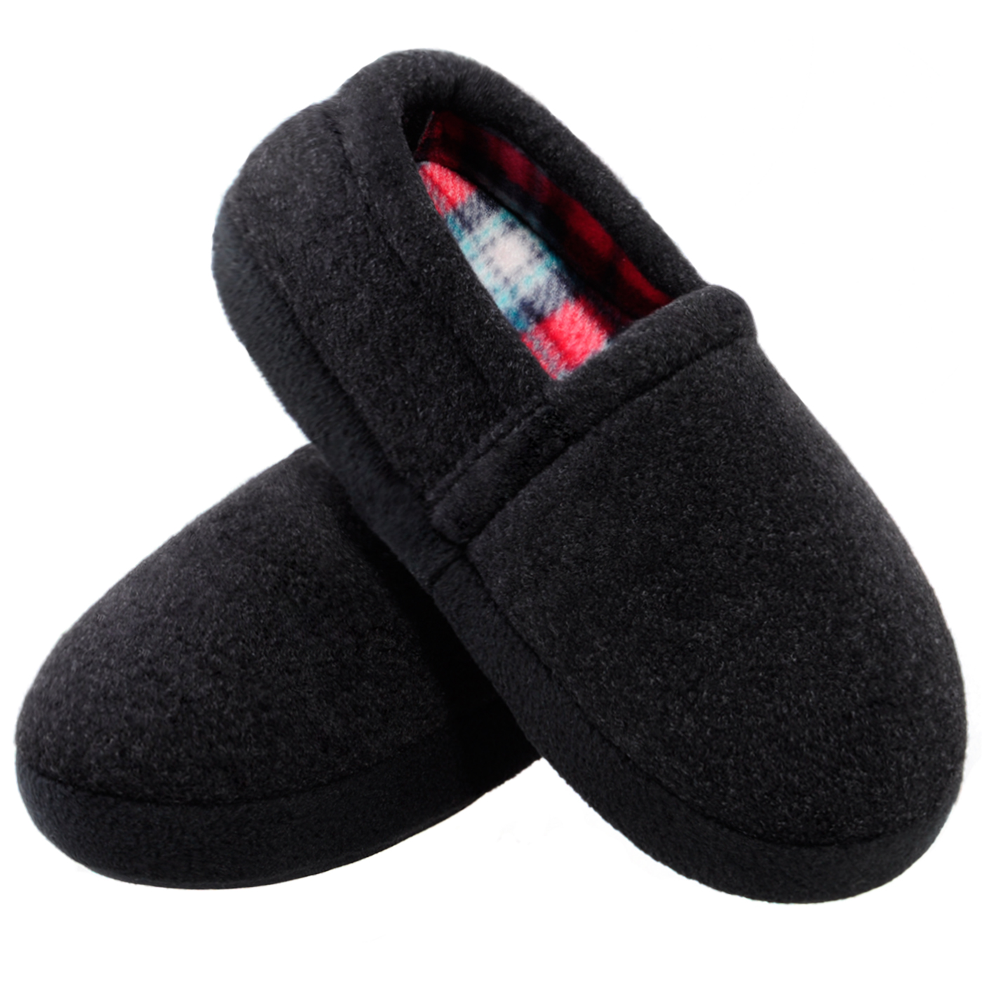 HOMEHOT Kids' Fuzzy House Slippers Black photo 1