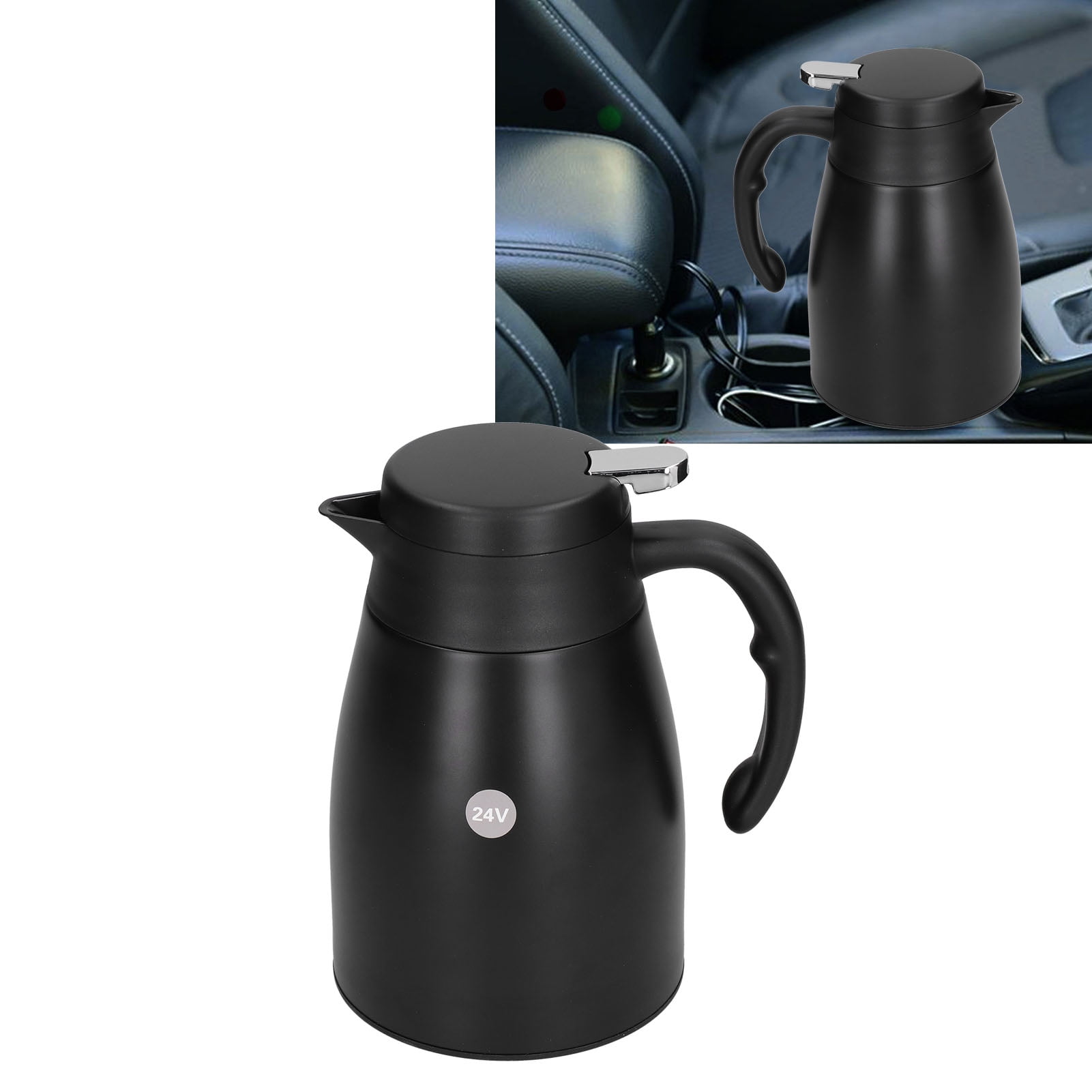 Mavis Laven 24V 1200ml Car Water Heater Pot with Base Portable