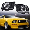 thumbnail image 6 of PIT66 Headlight Fit for 2005-2009 Ford Mustang Headlamp Assembly Driver & Passenger Side Clear Lens Black Housing, 6 of 9