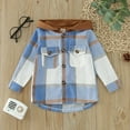 thumbnail image 5 of PINQI Baby Cartoon Snowsuit Toddler Boys Girls Shirt Coat Jacket Plaid Long Sleeve Kids Tops Hooded Windbreaker Outerwear with Pockets, 5 of 6