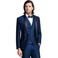 thumbnail image 2 of Mens 3 Piece Suit Shawl Lapel One Button Tuxedo Premium Dinner Jacket Vest Pants Set, 2 of 5