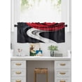 thumbnail image 5 of Valances for Windows Abstract Stitching Rod Pocket Cafe Window Treatments Valance Curtains for Kitchen Bathroom Laundry Basement Windows 54"x18", 5 of 9